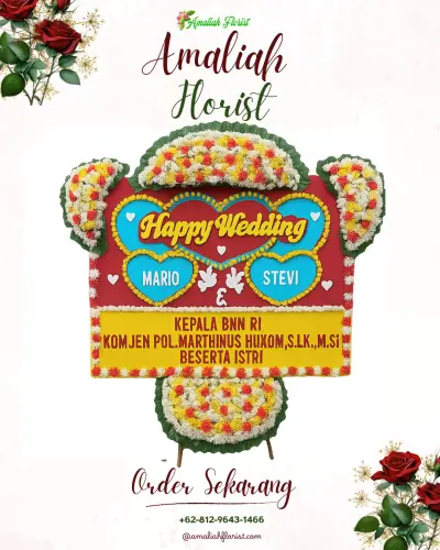 Karangan Papan Bunga Pernikahan di Naikoten Dua